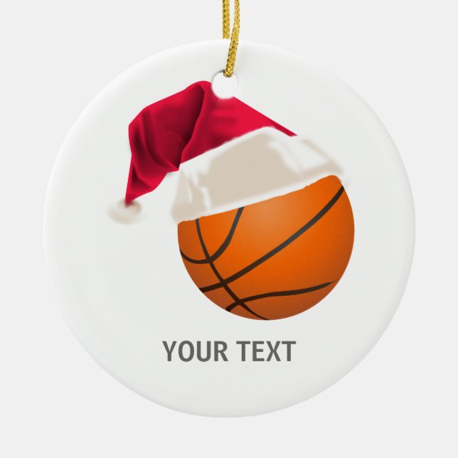 Ornement En Céramique Noël basket-ball (Devant)