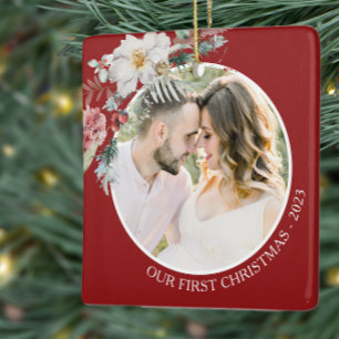 Ornement En Céramique Noël botanique