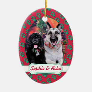 Ornement En Céramique Noël - Cockapoo Sophie - berger de Reba