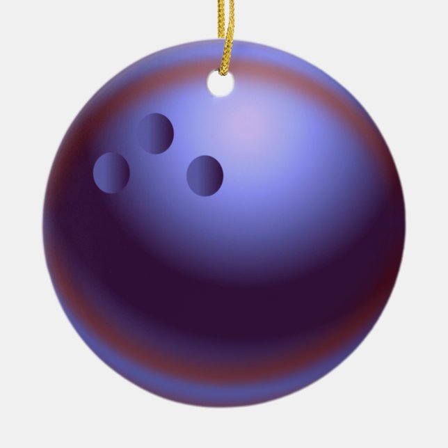 Ornement En Céramique Noël de bowling (Devant)