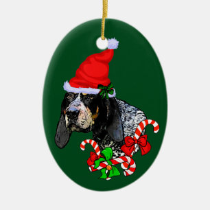 Ornement En Céramique Noël de Coonhound de Bluetick
