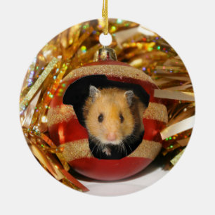 Ornement En Céramique Noël de hamster