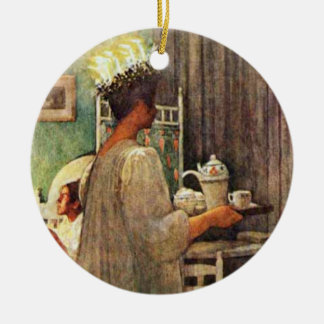 Ornement En Céramique Noël de jour de Carl Larsson St Lucia en Suède