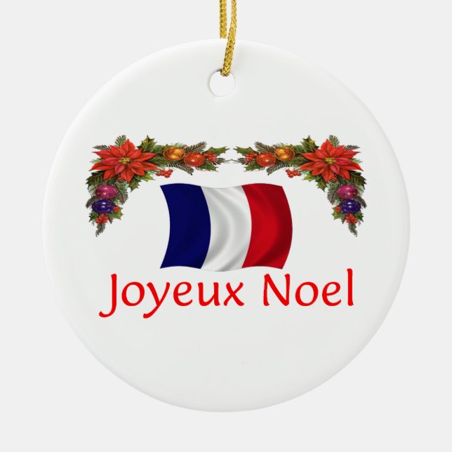 Ornement En Céramique Noël de la France (Devant)