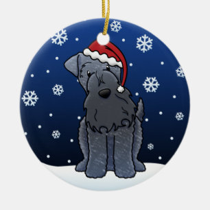 Ornement En Céramique Noël de Terrier de bleu de Kerry de bande dessinée