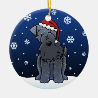 Ornement En Céramique Noël de Terrier de bleu de Kerry de bande dessinée