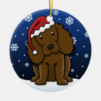Ornement En Céramique Noël d'épagneul de Boykin de bande dessinée de