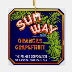 Ornement En Céramique Noël des agrumes