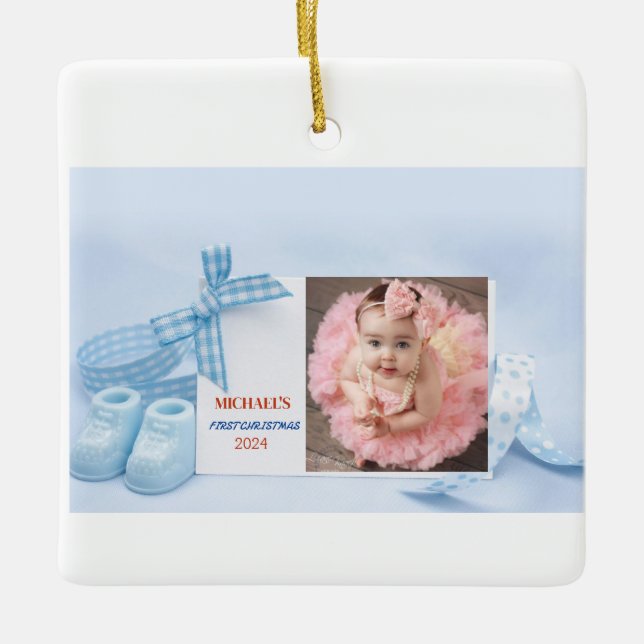 Ornement En Céramique Noël des bébés (Devant)