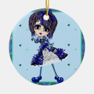 Ornement En Céramique Noël des filles