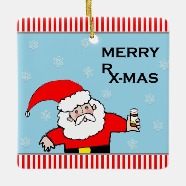 Ornement En Céramique Noël d'infirmière (Devant)