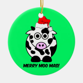 Ornement En Céramique Noël drôle de vache