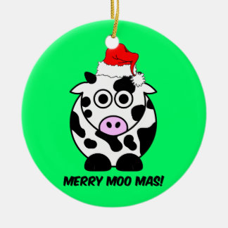 Ornement En Céramique Noël drôle de vache