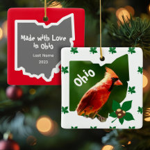 Noël du cardinal et de Buckeyes Ohio