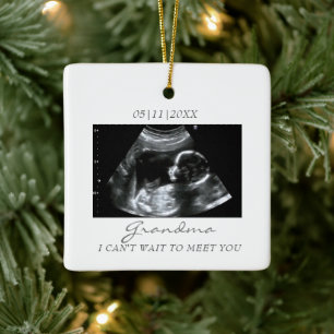 Ornement En Céramique Noël du premier grand-bébé de grand-mère
