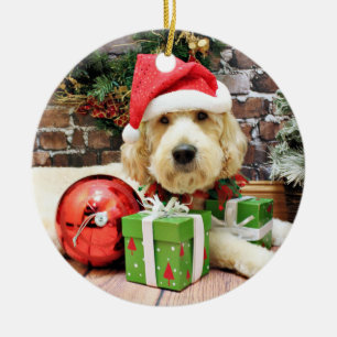 Ornement En Céramique Noël - GoldenDoodle - GUS