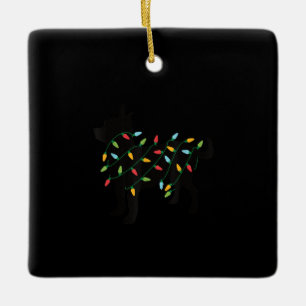 Ornement En Céramique Noël lumières chihuahua cadeaux mignons amoureux d