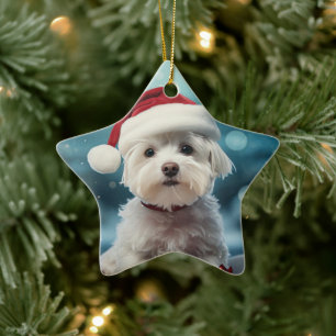 Ornement En Céramique Noël Maltais Unique, Cadeau Pour Amoureux de les c