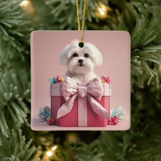 Ornement En Céramique Noël Maltais Unique, Cadeau Pour Amoureux de les c