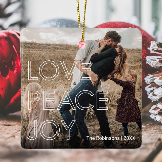 Ornement En Céramique Noël photo moderne (Créateur téléchargé)