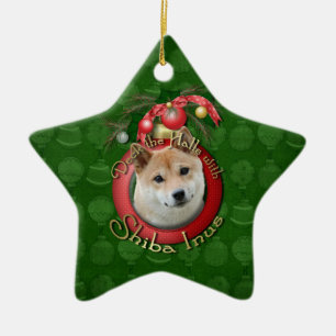 Ornement En Céramique Noël - plate-forme les halls - Shiba Inu