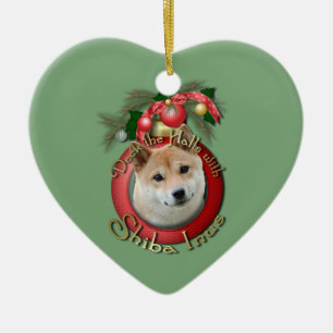 Ornement En Céramique Noël - plate-forme les halls - Shiba Inu