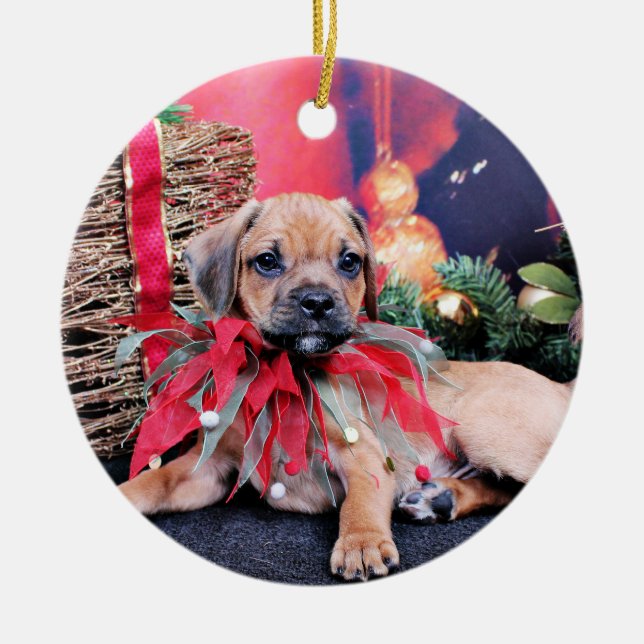 Ornement En Céramique Noël - Puggle - GUS (Devant)