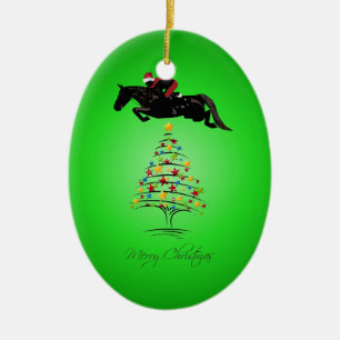 Ornement En Céramique Noël sautant de cheval