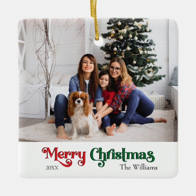 Ornement En Céramique Noël simple classique (Devant)