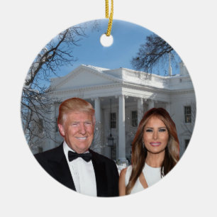 Ornement En Céramique Noël Trump : Donald et Melania