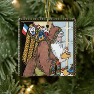 Ornement En Céramique Noël Vintage, Jouets du Père Noël Chaussures