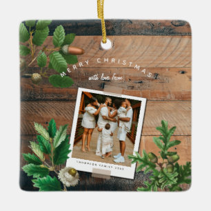 Ornement En Céramique Noël vintage Wood Acorn