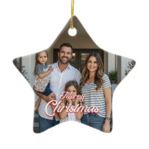 Nom de famille personnalisé & Noël avec photo