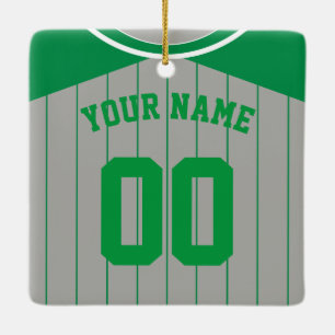 Ornement En Céramique Nom et numéro de baseball softball Jersey Modèle