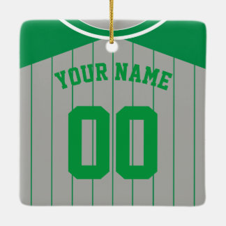 Ornement En Céramique Nom et numéro de baseball softball Jersey Modèle