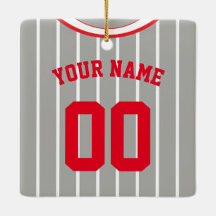 Ornement En Céramique Nom et numéro de baseball softball Jersey Modèle