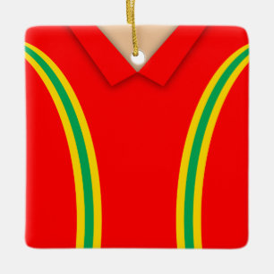 Ornement En Céramique Nom et numéro Vintage Soccer Jersey