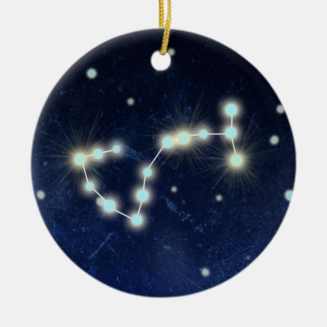 Ornement En Céramique Nom fait sur commande de la constellation | de (Devant)