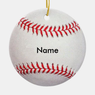 Ornement En Céramique Nom personnalisé Baseball Noël Ornament