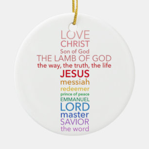 Ornement En Céramique Noms de croix de Jésus
