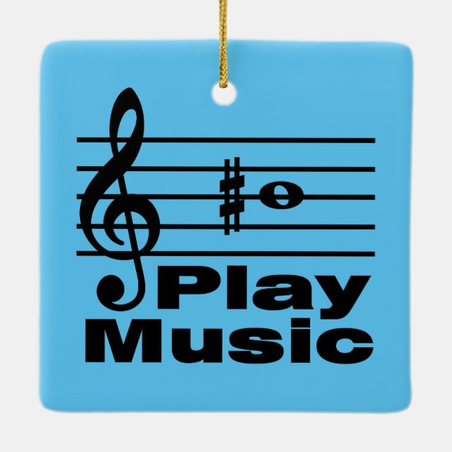 Ornement En Céramique Notation musicale B Sharp (Dos)