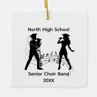 Ornement En Céramique Notes de musique de la chorale des seniors