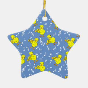 Ornement En Céramique Notes de musique de trompette