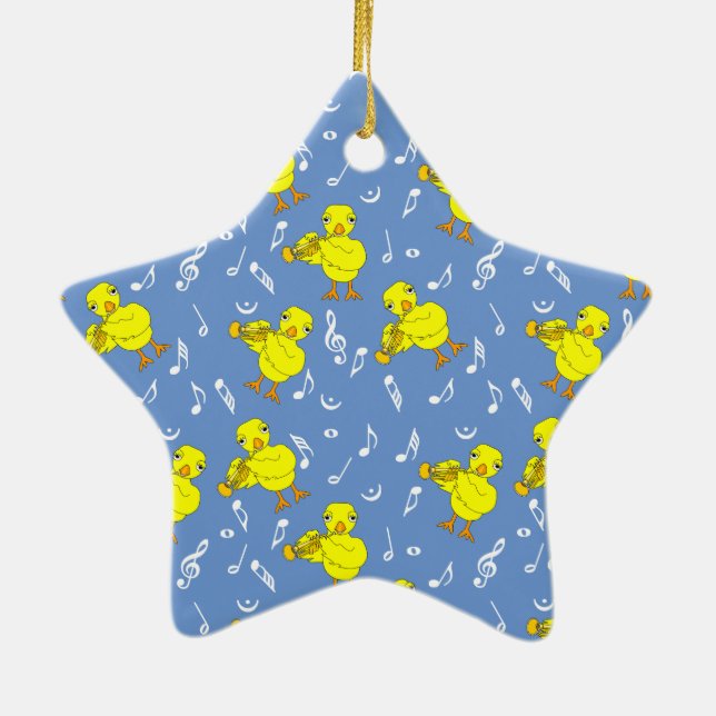 Ornement En Céramique Notes de musique de trompette (Dos)