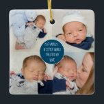 Ornement En Céramique Notre Citation Familiale 5 Nom Photo<br><div class="desc">Notre Citation Familiale 5 Nom Photo. Personnalisez facilement vos photos et vos noms au dos.</div>