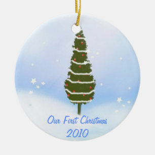Ornement En Céramique Notre premier Noël 2010