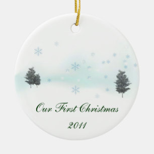 Ornement En Céramique Notre premier Noël 2011