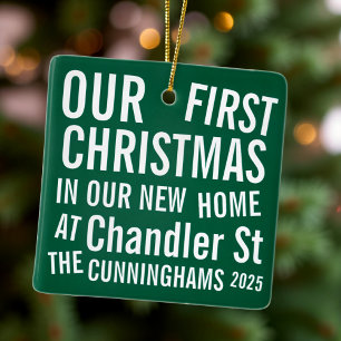 Ornement En Céramique Notre premier Noël dans notre nouvelle maison Mode