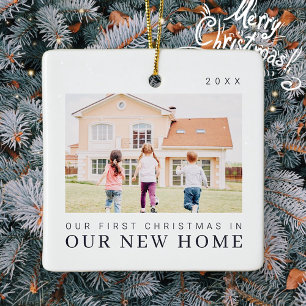 Ornement En Céramique Notre Premier Noël Dans Notre Nouvelle Maison Mode