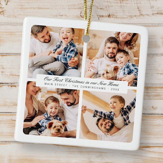 Ornement En Céramique Notre Premier Noël Dans Notre Nouvelle Maison Mode (Créateur téléchargé)